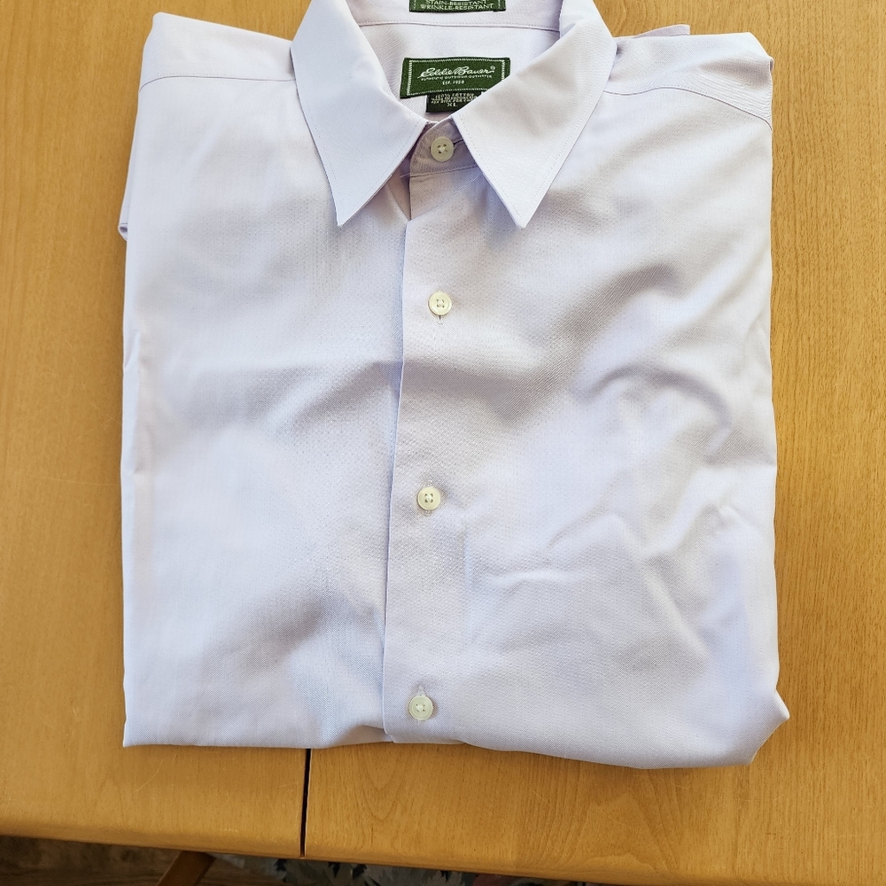Mens Eddie Bauer pink dress shirt sz XL
